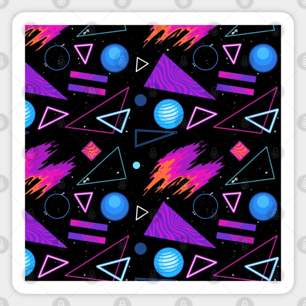 Geometrical Space Pattern Cosmic Pop Art Universe Sticker by Stayhoom